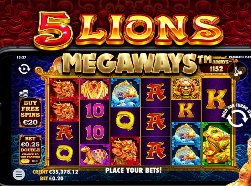 Đồ họa tuyệt đẹp của Slot 5 Lions Megaways 789Club